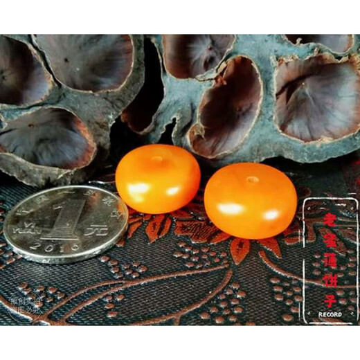 Core fragrance natural raw mineral old beeswax pancake bracelet with bodhi and bead accessories, diameter 16mm, thickness 8mm, single piece