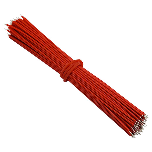 Throwing stones 24 30AWG electronic connecting wire OK wire flying wire PCB jumper breadboard wire double-ended tinned copper core connecting wire 100 pieces each 30AWG red 10cm