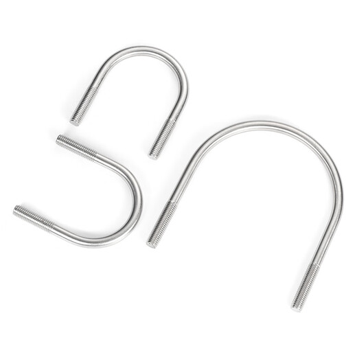 Jinggong 304 stainless steel U-shaped bolt U-shaped screw nut set U-shaped pipe clamp pipe clamp hoop fixed buckle M10*108 (1 piece) 304