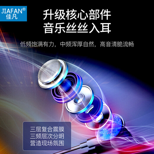 Jiafan Nubia Z50 Ultra Mobile Phone Headphones Red Magic 10 9s 8 Pro+Wired 7s Semi-Interry Red Magic 6Spro Tencent Juego Evisiones 6 Z40S Pro 6R Aurices Negro y rojo de 3.5 mm Boca redonda 丨 Hifi Calidad de sonido 丨 Reducción inteligente de ruido