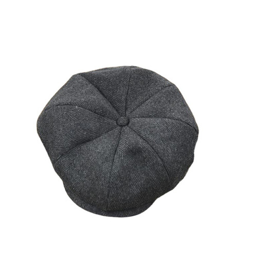 Mo Zilan painter hat men beret ins octagonal hat blood gangster hat razor party newspaper boy autumn and winter woolen bud hat black stripes medium size M/L56-58cm