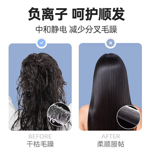 VTT hair dryer household negative ion hair care high-wind hair dryer campus silent portable high-speed high-power quick drying does not hurt hair growth send girlfriend birthday gift high version / white - comes with magnetic suction nozzle + drying cap gift box style