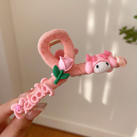 Korean children's grabber cartoon Belle hairpin little girl hairpin star Dailu shark hairpin hair accessories 9930C pink Melody grabber