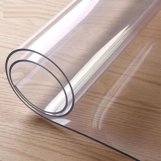 Feather Pocket Transparent PVC Tablecloth Soft Glass Waterproof, Oilproof and Anti-scalding Table Mat Rectangular Coffee Table Dining Table Mat Crystal Plate Tablecloth Upgraded Environmentally Friendly Pure Ultra-High Transparent 2.0 Model Width 90cm*140cm