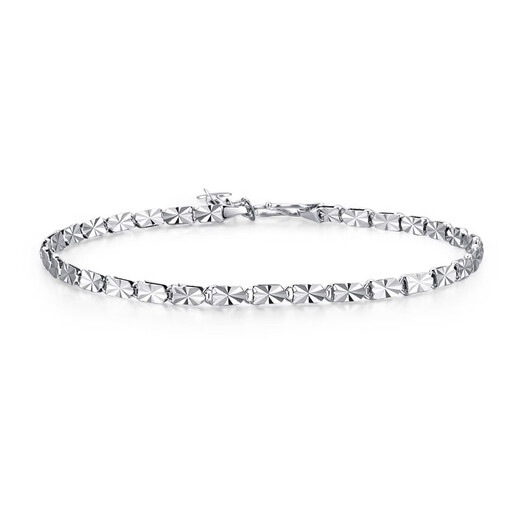 LAOLATU Pt950 platinum bracelet for women, platinum solid bracelet, confession commemorative birthday gift for girlfriend and wife, rice-shaped flower bracelet