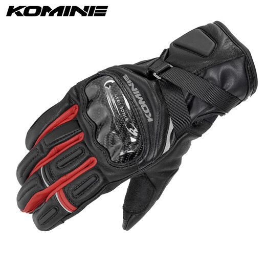 KOMINE SAFETY&INNOVATION日本KOMINE秋冬骑行手套819碳纤维防护防834滑长款保暖摩托GK-844 黑灰 【GK-844】 XS