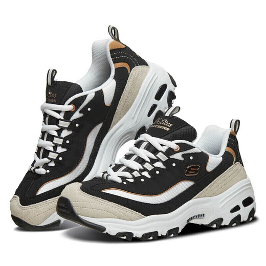 Skechers Christmas Gift Black and White | Women's Shoes Classic Panda Shoes Increased Campus Retro Dad Shoes 66666228