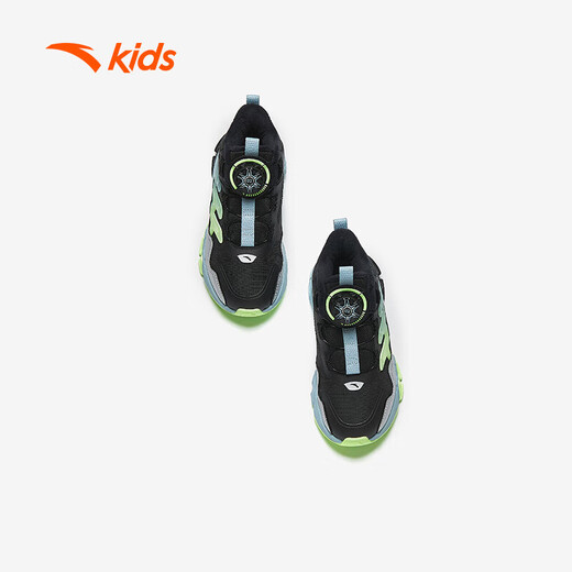 ANTA children's cotton shoes for men and women 2024 winter velvet warm cotton boots 312449974 boys black/silver 9974-3 29