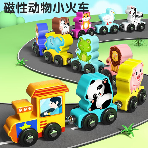 XIAORUISHI Magnetic Digital Train Childy Magnetic Toys Baby Early Education 3-jährige Jungen und Mädchen Montage Bausteine ​​12 Zahlen + 11 Obstzüge