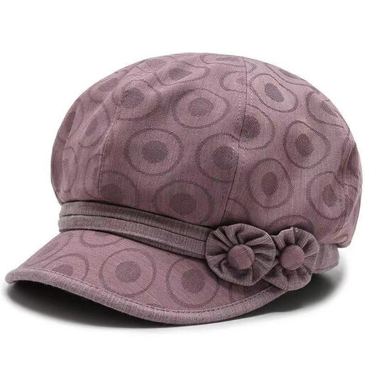 Miaowei Bear Summer Hat Wholesale 2022 Fashionable Texture Mom Hat Versatile Sun Shade Hat for Middle-aged and Elderly Wine Red One Size Adjustable