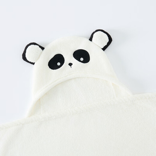 Tongtai baby bathrobe newborn wearable towel male and female baby bath towel children's bath hooded absorbent cloak off-white 80*125cm