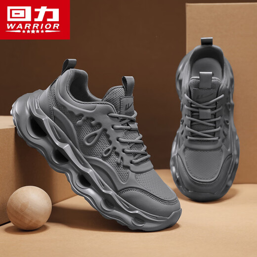 
Warrior casual men's shoes mesh dad shoes men's height-enhancing versatile sports shoes men 3893 dark gray 41