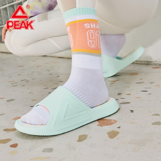 匹克（PEAK）态极2.0拖鞋男鞋夏季外穿运动拖鞋防滑沙滩鞋女情侣厚底凉拖鞋子 E12138L水粉绿（女款） 39