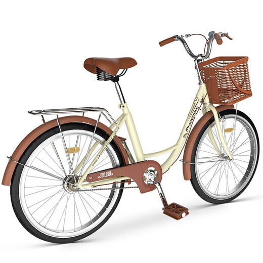 Phoenix (Phoenix) bicycle adult unisex universal urban commuter bicycle female ballet 24 inches beige