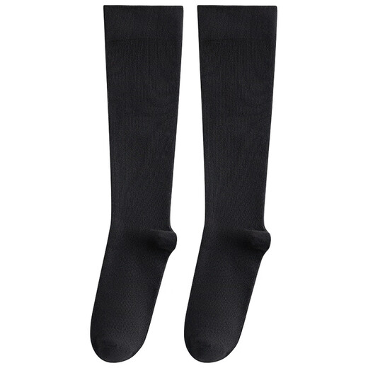 Strong pressure slimming calf socks for women in spring and autumn thin cotton silicone black JK socks over the knee long tube half compression socks half leg black + calf black + over the knee black high pressure one size fits all