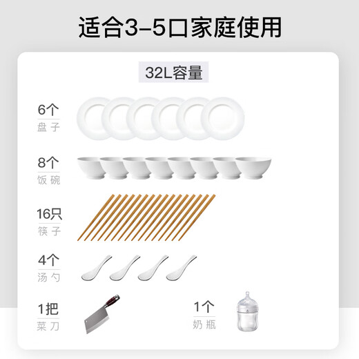 Canbo Disinfection Cabinet Household Small Stand Table Tableware Baby Bottle UV Drying Drain-Free Mini Kitchen Disinfection Cupboard National Subsidy ZTD32-KH1Z