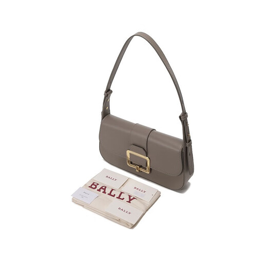 巴利（BALLY）女士皮革手提单肩包腋下包女包礼物女 JADHA 723 6302955 灰褐色
