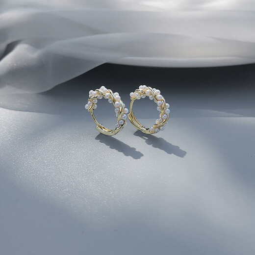 Idel Imitation Pearl Earrings High-end Earrings 2025 New Trendy Korean Temperament Internet Celebrity Circle Earrings Women's Earrings Imitation Pearl Earrings E2061