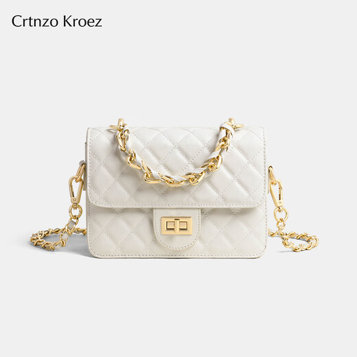 Crtnzo Kroez Sitio web oficial Bolsa Bolsa para mujeres 2025 NUEVA BOLSA PEQUEÑA Crossbody Bag Cirtieno Cumpleaños Chino Día de San Valentín Regalo Bolso de mujer White-CK Regalo para mujer para novia y novia Senedor de alta gama de alta gama