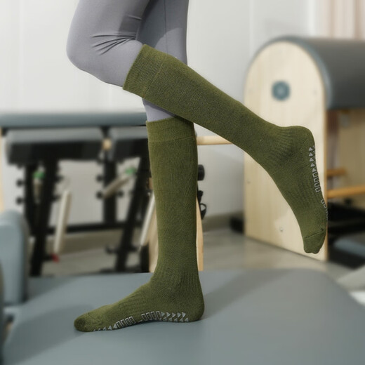 Huodiniao Autumn and Winter Pilates Socks Adult Professional Anti-Slip Socks Long-Tube Indoor Yoga Fitness Socks Women's Sports Floor Socks Choose 3 Pairs Color Contact Customer Service Remarks