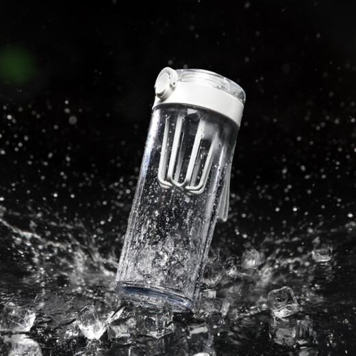 Mijia Xiaomi Tritan water cup 600ml large capacity sports plastic cup multifunctional fitness shaker cup with tea filter dark gray 600ml