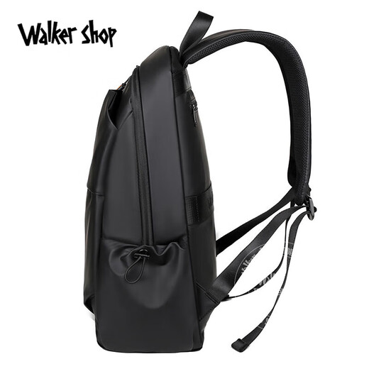 Walker Shop【轻奢品牌】电脑包男双肩包男轻奢皮膜商务旅行背包男书包 经典黑【礼盒装/顺丰速发】 15.6英寸