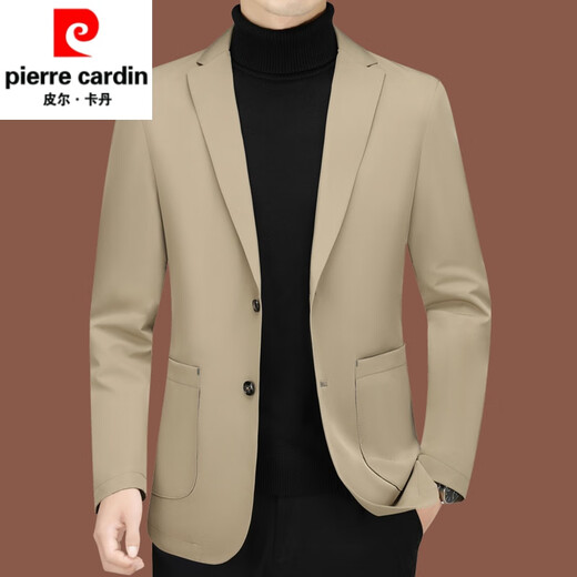Pier Cardin Casual Suit Men 2025 Nouveau costume pour hommes Single d'âge moyen printemps et manteau d'automne Slim Dad Top 大类 ZJ9889 190 / 3XL