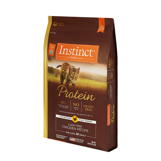 INSTINCT【防伪认证】天然百利猫粮进口生鲜鸡肉配方高蛋白冻干猫粮 热销爆款】高蛋白鸡肉全猫粮10磅