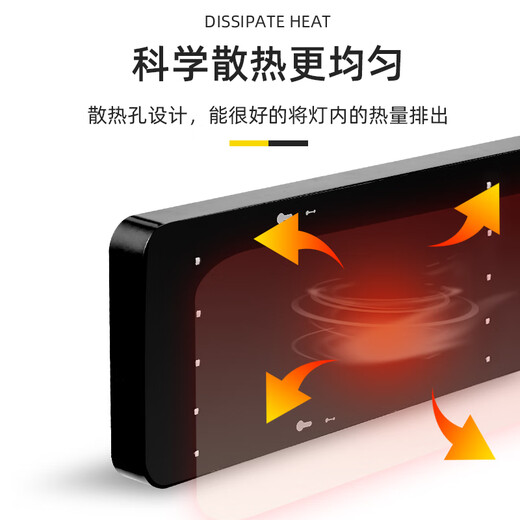 CANMEIJIA office chandelier light led strip light classroom light rectangular chandelier light modern minimalist shopping mall supermarket gym conference room office light 50W-white frame