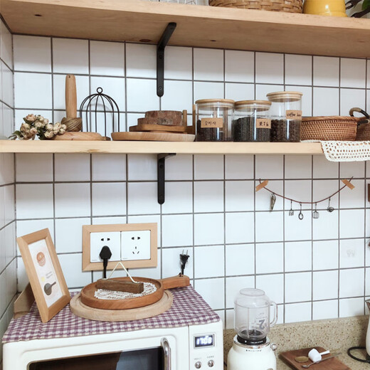 XMSJ Nordic small white brick bathroom kitchen wall tiles ceramic mosaic tiles toilet bathroom floor tiles restaurant nine grid purple red 9715M lemon yellow 3030