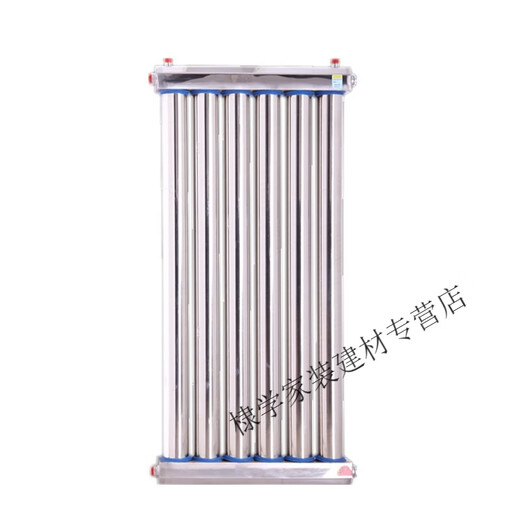 Danstini 304 stainless steel instant heat exchanger over-water heating radiator floor heating plate household hot water exchanger 76-tube 304 stainless steel heat exchanger center distance 60 cm 6 columns