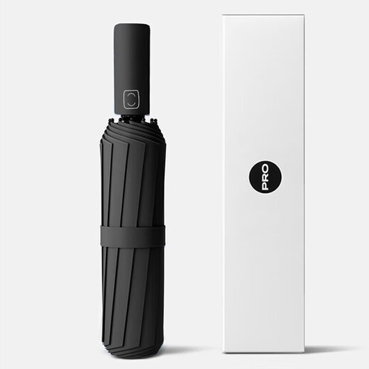 He Jiagong fully automatic umbrella vinyl 24 ribs men's and women's double umbrella men's business folding umbrella large reinforced windproof black vinyl 24 ribs