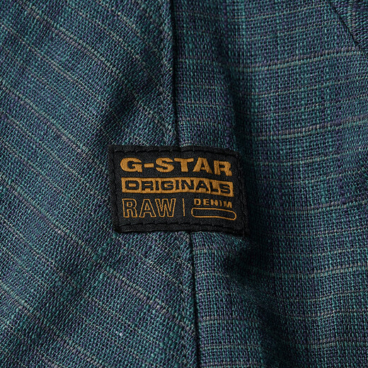 G-Star Raw Fashion Men's Summer Men's Men de gamme haut de gamme Fin à manches courtes à manches courtes à manches courtes Jacket décontractée D24299 Retro Indigo Rainbow Stripe M Stripe M