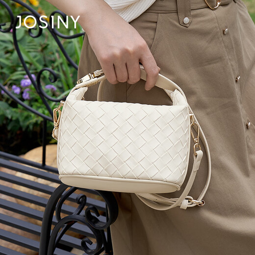 Josiny Bag Women's 2024 New Zipper Lightweight Square Bag Mini Fashion Mobile Phone Bag One-Shoulder Crossbody Bag Black Small