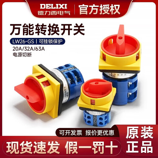 Delixi Electric Delixi universal transfer switch LW26GS-20/04M2 power cut-off switch 32A transfer switch 20A LW26GS-20/03M1