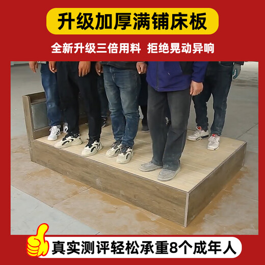 Edith bed solid wood bed 1.8 meters double bed master bedroom king bed simple small apartment rental room soft package single bed storage bed white single bed 1500mm*2000mm