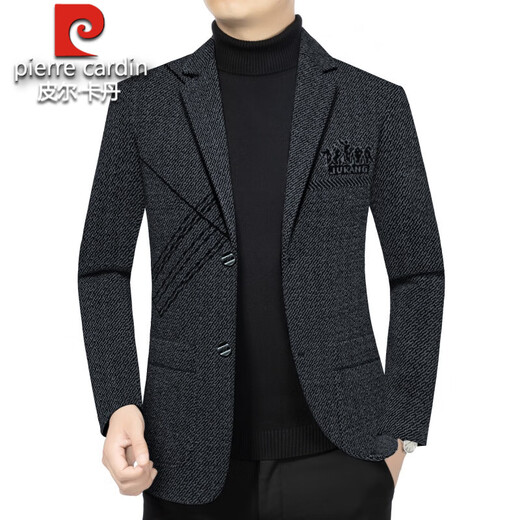 Pierre Cardin 2025 Autumn and Winter High-end Woolen Suit Men's Jacket New Young and Middle-aged Business Casual Slim Suit Brown XL 180