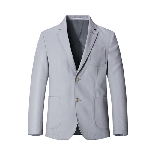 Siete lobo traje de traje para hombres textura tejida y versátil elástica y fácil de cuidado de ropa para hombres Top 005 (gris claro) 3xl 185/100a