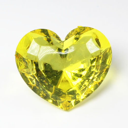 Lingchuan acrylic non-porous transparent heart-shaped gemstone toy children's ornaments sugar pusher to catch crystal birthday reward gift 5cm deep pink love heart ornaments