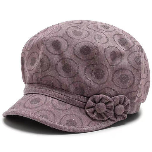 Miaowei Bear Summer Hat Wholesale 2022 Fashionable Texture Mom Hat Versatile Sun Shade Hat for Middle-aged and Elderly Wine Red One Size Adjustable