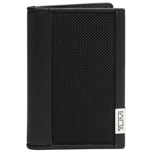 Tumi Luxury Fashion Brand Tumi Men's Card Bag Business Gentleman Vertical Long Wear-Resistant Polyester 9479820 Black Chrome