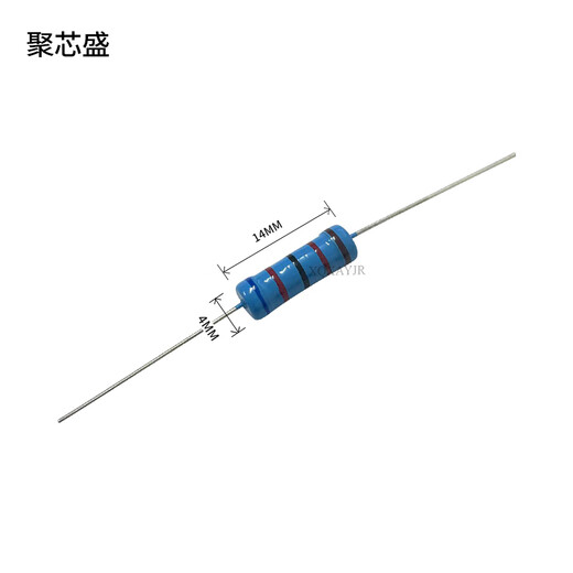 2W metal film resistor color ring 1% 1K 2K 4.7K 10K 5.1K100K 10 ohm 1M 100 ohm 2W 1% 25K (kilo ohm) 20 pcs