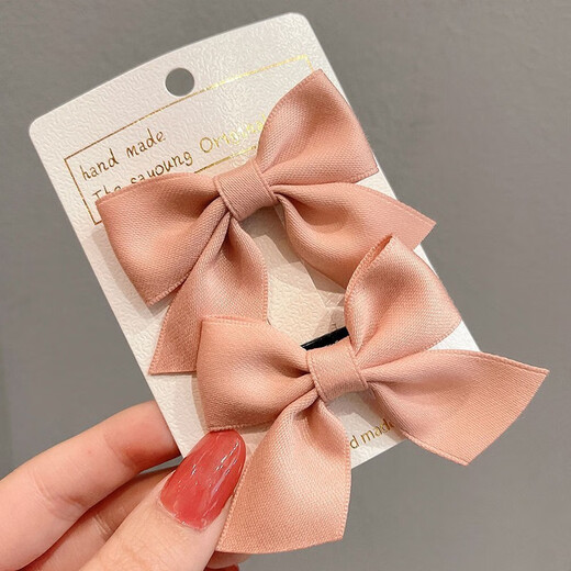 
Princess Haiyiduo children's bow hair clip internet celebrity floral style girl hair breaking artifact little girl elegant and does not hurt hair card 9272A yellow hair clip 2 piece set