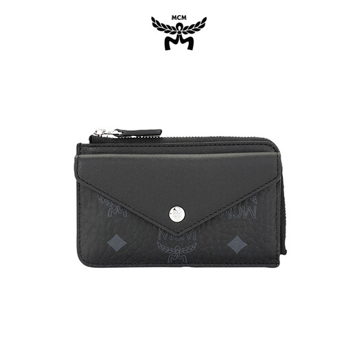 MCM Aren Mini Card Bag Reißverschluss Coin Brieftasche Zertifikat Männer und Frauen schwarz [Geschenk]