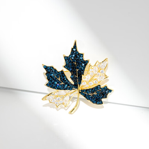 Qlady maple leaf corsage brooch, high-end women's brand, light luxury suit, anti-exposure pin, silk scarf buckle, Mid-Autumn Festival birthday gift