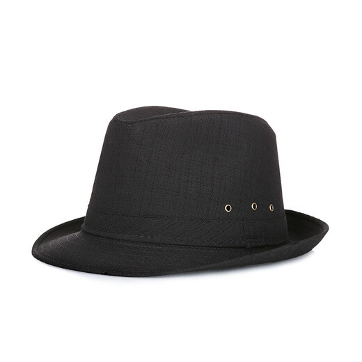 Changyin Summer summer cool hat men's hat top hat sun hat linen jazz hat spring and autumn linen beige slightly small 57 cm