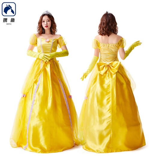 Tragen von Fisch Halloween Erwachsener Kostüm Cinderella Ice Snow Anna Schneekleid Hexen Maskerade Kleid 2025 9719 Aschenputtel s