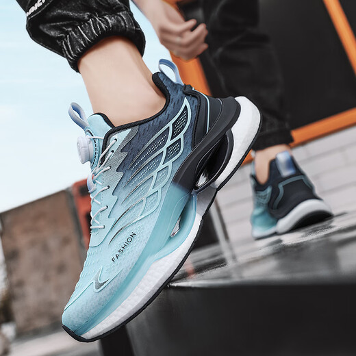 Caotu (Caotu) Herrenschuhe Frühlings- und Sommer atmungsaktive Sport und lässige Herrenschuhe Herren-Mesh-Schock-absorbierende Laufschuhe Herren-Dick-Soled Dad Dad Schuhe Männer 9888 Hellblau [Mesh Style] 43 Standard Code