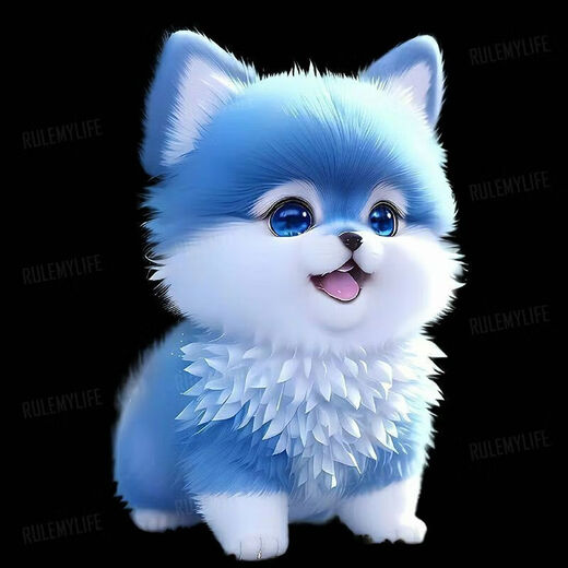 
Cute internet celebrity dog ​​super cute puppy stickers personalized decoration refrigerator toilet stickers car stickers children's room wall stickers YJ1424 20 cm