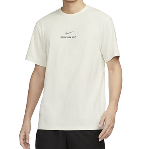 Nike kurzärmelige Herrenkleidung 2025 Sommer Neues bequemes schnelles trocknendes atmungsaktives Fitness-Training für Sportbekleidung Rundhals Casual T-Shirt HF6169-133 White M.